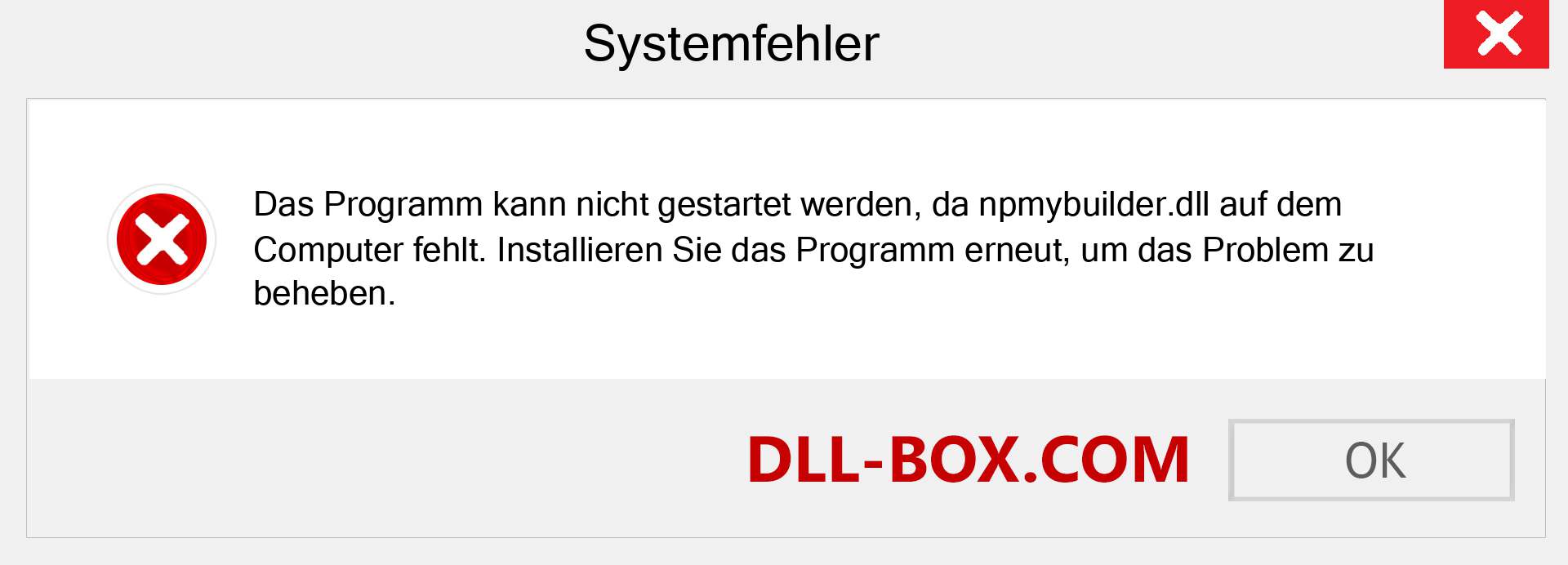 npmybuilder.dll-Datei fehlt?. Download für Windows 7, 8, 10 - Fix npmybuilder dll Missing Error unter Windows, Fotos, Bildern